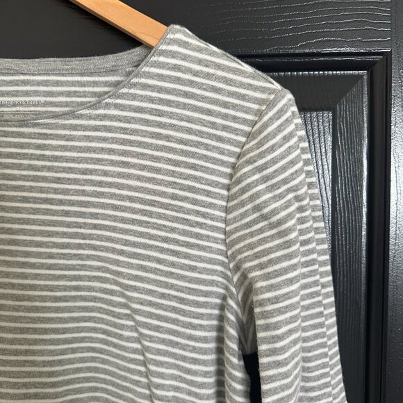 Christopher & Banks Grey Striped Tee - Picture 2 of 3